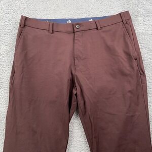 Lauren Ralph Lauren Pants Mens 36x32 Brown Performance Chino Dress Golf Business